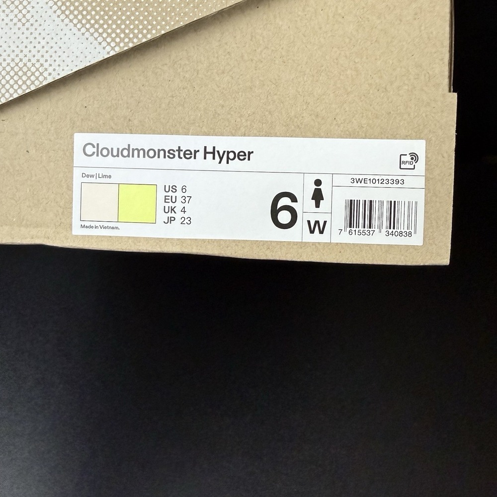 On Cloudmonster Hyper Women's Size 6 3WE10123393 Dew Lime Green Running Shoes - Picture 14 of 14